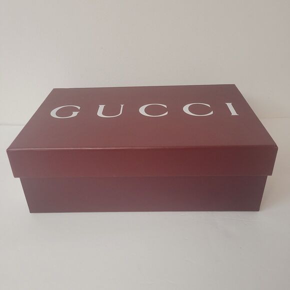 Gucci Empty Shoe Gift Box With Tissue & Card – Burgundy – Authentic - Picture 8 of 8